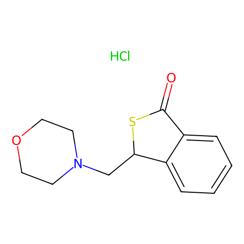 Benzo(c)thiophen-1(3H)-one, 3-(4-morpholinylmethyl)-, hydrochloride structure