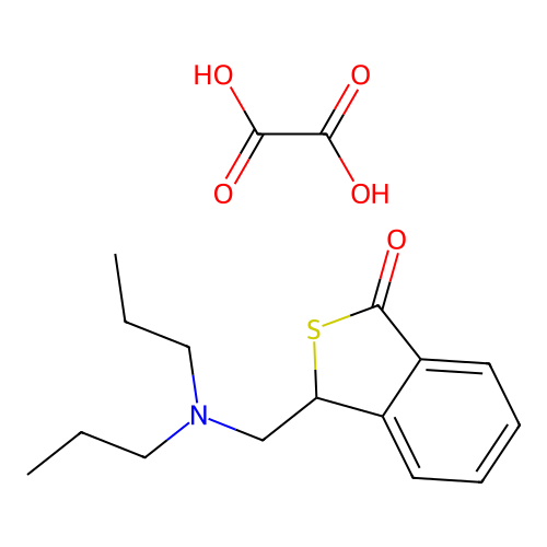 Benzo(c)thiophen-1(3H)-one, 3-((dipropylamino)methyl)-, ethanedioate (1:1) structure