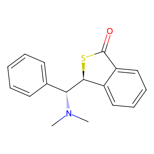 Benzo(c)thiophen-1(3H)-one, 3-((dimethylamino)phenylmethyl)-, (R*,S*)- structure