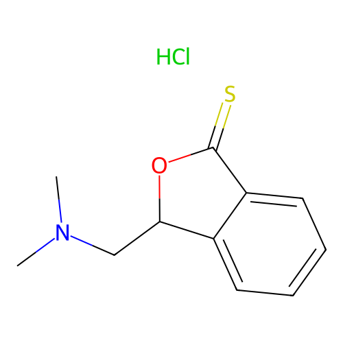 1(3H)-Isobenzofuranthione, 3-((dimethylamino)methyl)-, hydrochloride structure