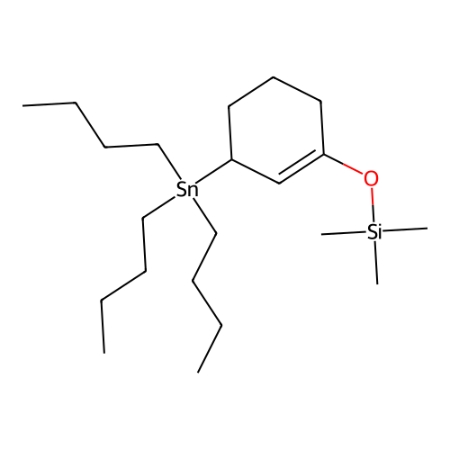 Silane, trimethyl[[3-(tributylstannyl)-1-cyclohexen-1-yl]oxy]- structure