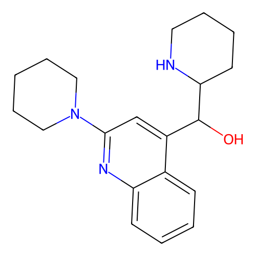 Piperidin-2-yl-(2-piperidin-1-ylquinolin-4-yl)methanol structure