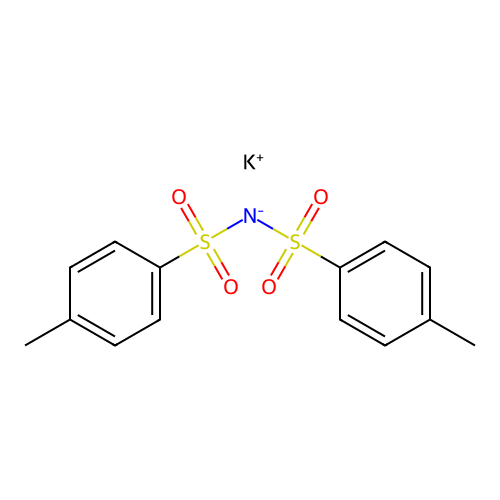 Benzenesulfonamide, 4-methyl-N-[(4-methylphenyl)sulfonyl]-, potassium salt (1:1) structure