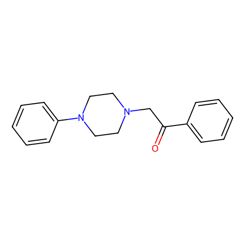 1-Phenyl-2-(4-phenylpiperazino)-1-ethanone structure