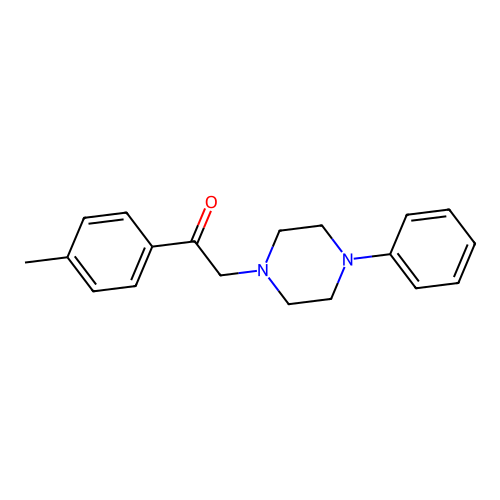 1-(4-Methylphenyl)-2-(4-phenyl-1-piperazinyl)ethanone structure