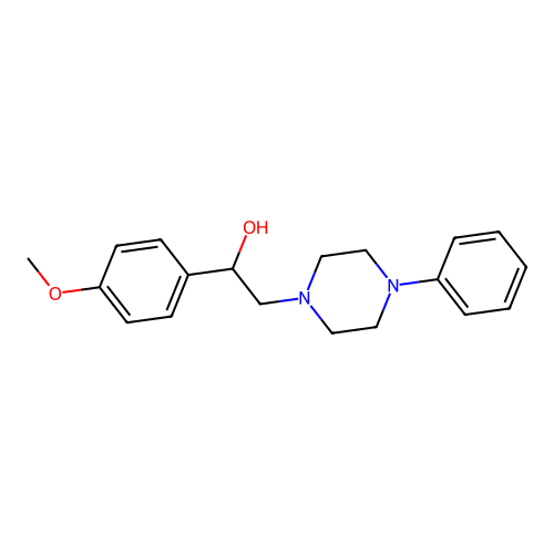 1-(4-Methoxyphenyl)-2-(4-phenylpiperazin-1-yl)ethanol structure