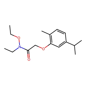 Acetohydroxamic acid, 2-carvacryloxy-N,O-diethyl- structure