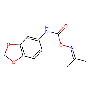 Acetone, O-((1,3-benzodioxol-5-yl)carbamoyl)oxime structure