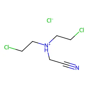 Acetonitrile, (bis(2-chloroethyl)amino)-, monohydrochloride structure
