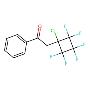 Acetophenone, alpha-(1-chloro-2,2,3,3,4,4-hexafluorocyclobutyl)- structure