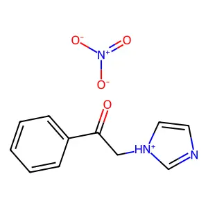 2-(1-咪唑基)苯乙酮硝酸盐 structure