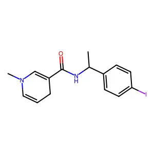 1-Methyl-3-(N-(4-iodophenylethyl)carbamoyl)-1,4-dihydropyridine structure