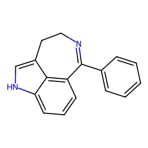 1H-Azepino(5,4,3-cd)indole, 3,4-dihydro-6-phenyl- structure