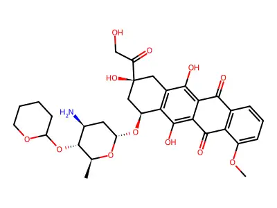 4'-Epitetrahydropyranyladriamycin structure