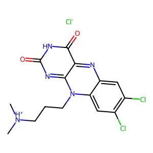 Isoalloxazine, 7,8-dichloro-10-(3-(dimethylamino)propyl)-, hydrochloride structure