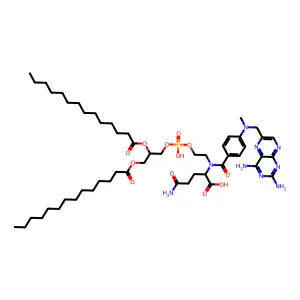 Methotrexate-gamma-1,2-dimyristoylphosphatidylethanolamine structure