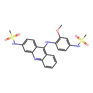 N-(3-Methoxy-4-((3-((methylsulfonyl)amino)-9-acridinyl)amino)phenyl)methanesulfonamide structure