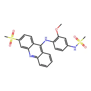 Methanesulfonamide, N-(3-methoxy-4-(((3-methylsulfonyl)-9-acridinyl)amino)phenyl)- structure