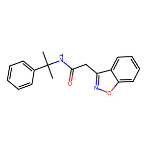 1,2-Benzisoxazole-3-acetamide, N-(alpha,alpha-dimethylbenzyl)- structure