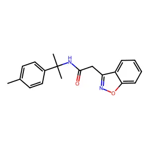 2-Benzo(d)isoxazol-3-yl-N-(2-(4-methylphenyl)propan-2-yl)acetamide structure