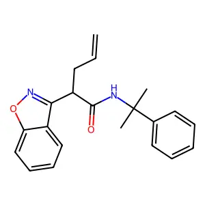 2-Benzo(d)isoxazol-3-yl-N-(2-phenylpropan-2-yl)pent-4-enamide structure