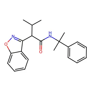 1,2-Benzisoxazole-3-acetamide, alpha-(1-methylethyl)-N-(1-methyl-1-phenylethyl)- structure