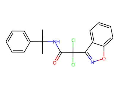 1,2-Benzisoxazole-3-acetamide, alpha,alpha-dichloro-N-(1-methyl-1-phenylethyl)- structure