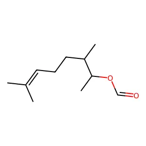 3,7-Dimethyloct-6-en-2-yl formate structure
