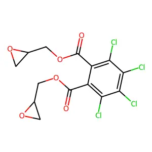 Bis(2,3-epoxypropyl) 3,4,5,6-tetrachlorophthalate structure