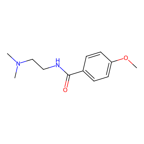 N-[2-(dimethylamino)ethyl]-4-methoxybenzamide structure