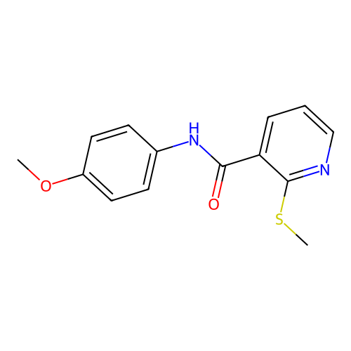 N-(4-methoxyphenyl)-2-methylsulfanylpyridine-3-carboxamide structure