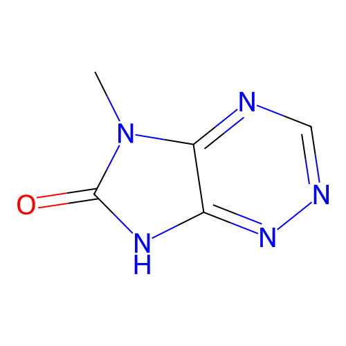 5-methyl-5,7-dihydro-6H-imidazo[4,5-e][1,2,4]triazin-6-one structure