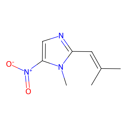 1-Methyl-2-(2-methyl-1-propenyl)-5-nitro-1H-imidazole structure