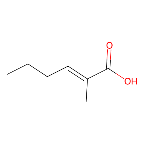 2-Hexenoic acid, 2-methyl- structure