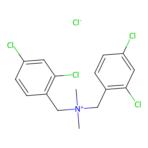 Bis(2,4-dichlorobenzyl)dimethylammonium chloride structure