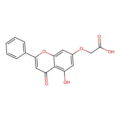 2-(5-Hydroxy-4-oxo-2-phenylchromen-7-yl)oxyacetic acid structure