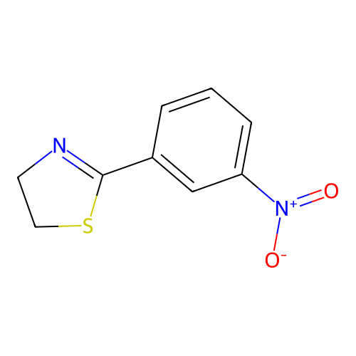Thiazole, 4,5-dihydro-2-(3-nitrophenyl)- structure