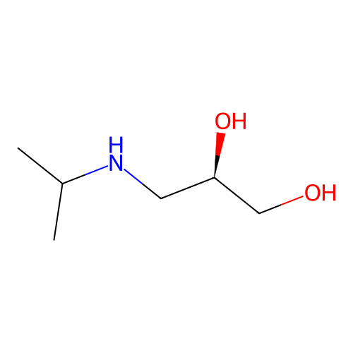 3-Isopropylamino-1,2-propanediol, (+)- structure