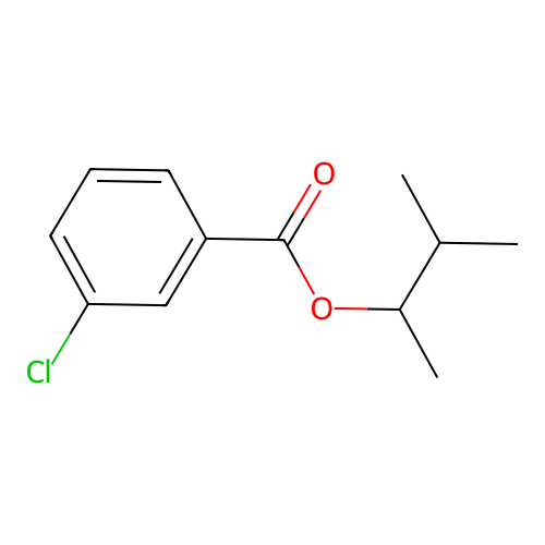 3-Methylbutan-2-yl 3-chlorobenzoate structure