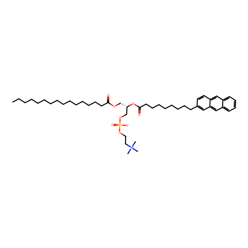 1-Palmitoyl-2-(9-(2-anthryl)nonanoyl)glycero-3-phosphocholine structure