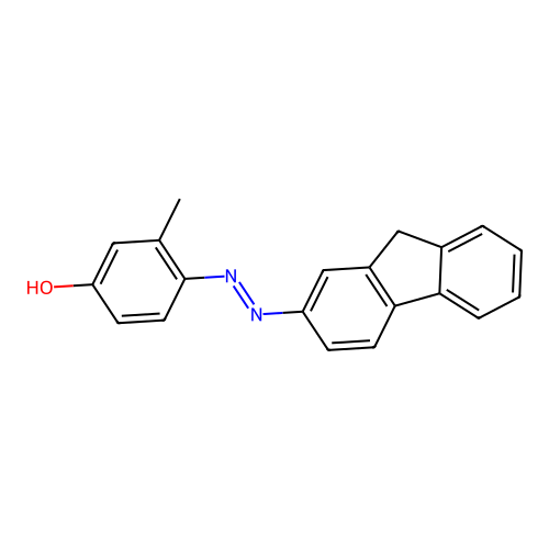 4-(2-Fluorenylazo)-m-cresol structure