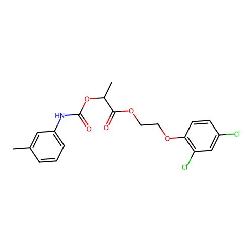 2-(2,4-Dichlorophenoxy)ethyl 2-[(3-methylphenyl)carbamoyloxy]propanoate structure