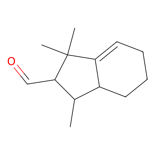 3a,4,5,6-Tetrahydro-1,1,3-trimethylindancarbaldehyde structure
