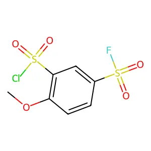 Benzenesulfonyl fluoride, 3-(chlorosulfonyl)-4-methoxy- structure