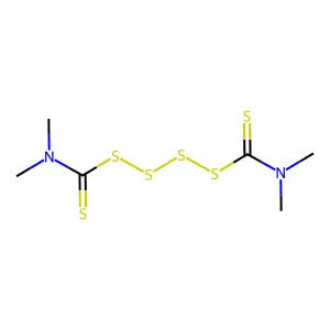 Bis(dimethylthiocarbamoyl) tetrasulfide structure