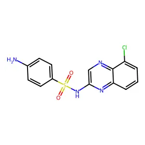 4-Amino-N-(5-chloro-2-quinoxalinyl)benzenesulfonamide structure