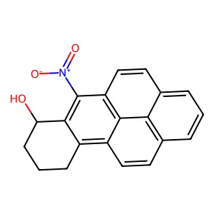 6-Nitro-7-hydroxy-7,8,9,10-tetrahydrobenzo(a)pyrene structure