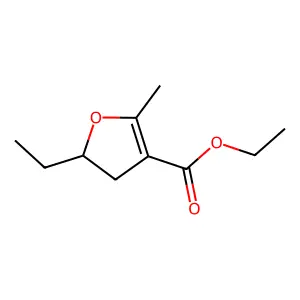 3-Furancarboxylic acid, 5-ethyl-4,5-dihydro-2-methyl-, ethyl ester structure