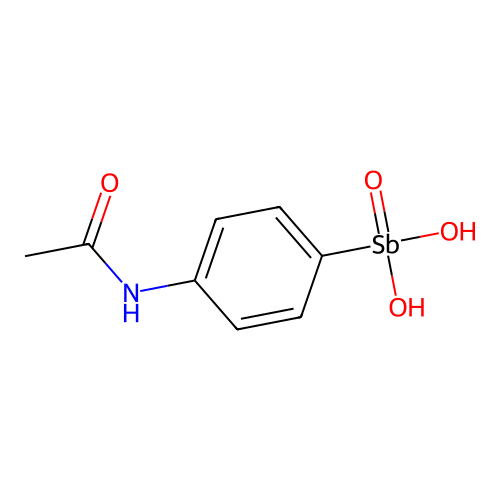 p-Acetamidobenzenestibonic acid structure