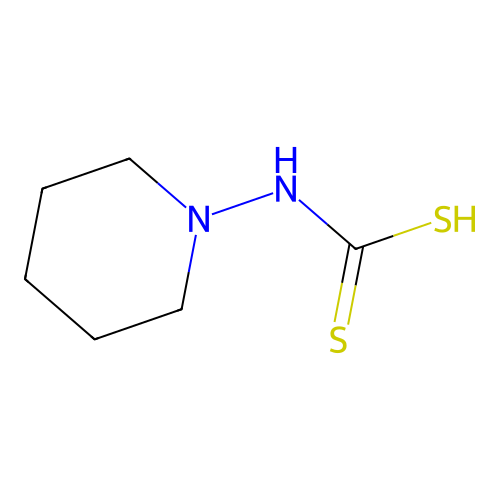 1-Piperidinylcarbamodithioic acid structure